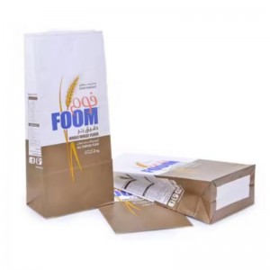 Factory price SOS white kraft paper bag for 1kg 2kg sugar wheat flour