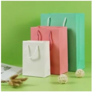 Pink Kraft paper bag
