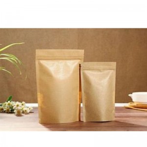 Kraft food bag Zip locked