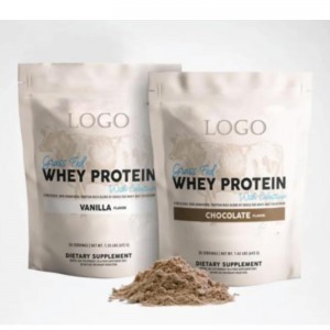 Popular Standing Up Zip Pouch For Whey Protein Powder Packaging Coffee Bags
