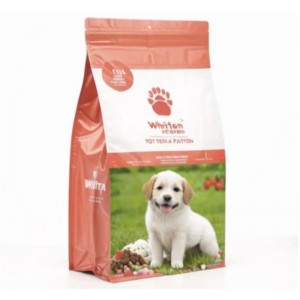 Recycled plastic pet dog treats slider zip lock bag dog food packaging bag with slider pet food bag