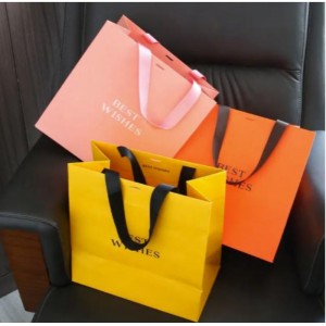 Custom Shoes Branded store Printed paper bags with your own logo cardboard Shopping Paper Bag gift bags for small business