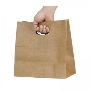 Hot Gifts Grocery Restaurant Bakery Recyclable Die Cut Handle Brown China Wholesale Printed Paper Bags Custom Logo