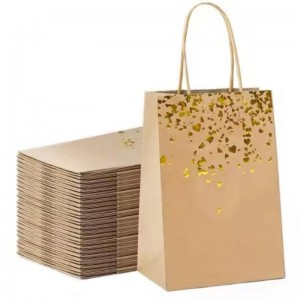 Recycle Eco Friendly Kraft Paper Bag For Gift Or Cloth Packing
