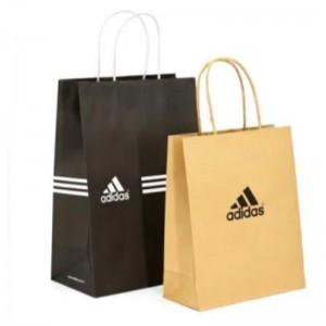 White Brown Kraft Recycled Custom Made Shopping Carrier Take out Retail Wholesale Fashion Gift Promotional Paper Bag