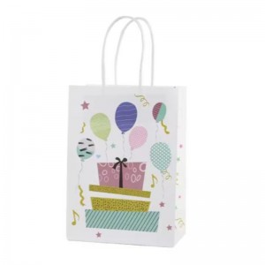 New birthday kraft handbag creative cartoon shopping paper bag gift bag packaging
